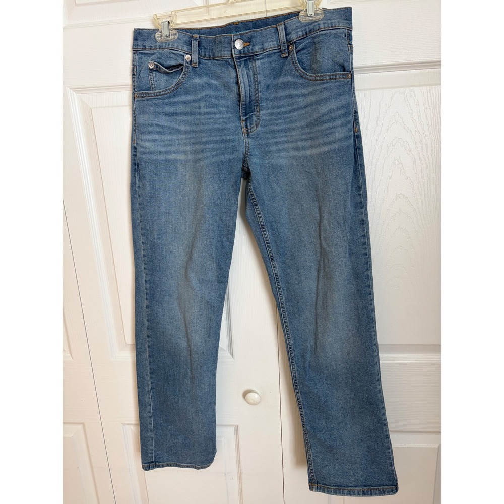 Thereabouts Straight Fit Jeans Medium Wash Blue Denim Size 18 Husky Adjustable